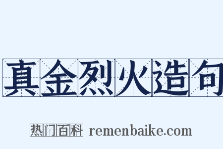 真金烈火造句是什么意思的图片